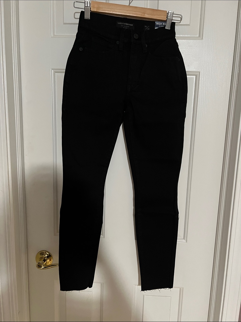 NWT Lucky Brand Bridgette Black High-Rise Skinny Jeans 24A